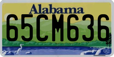 AL license plate 65CM636