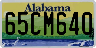 AL license plate 65CM640