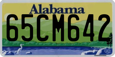 AL license plate 65CM642