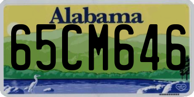 AL license plate 65CM646