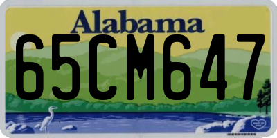 AL license plate 65CM647