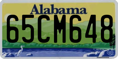 AL license plate 65CM648