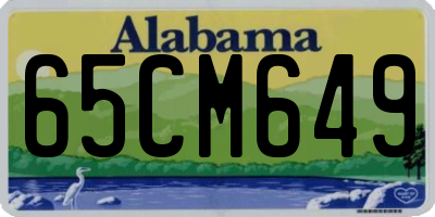 AL license plate 65CM649