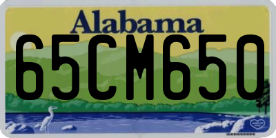 AL license plate 65CM650