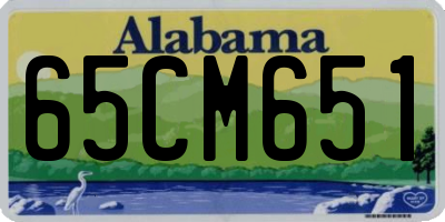 AL license plate 65CM651