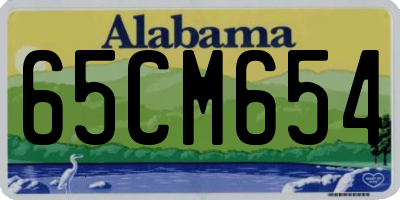 AL license plate 65CM654