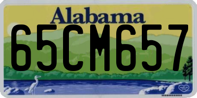 AL license plate 65CM657
