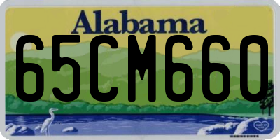 AL license plate 65CM660