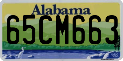 AL license plate 65CM663