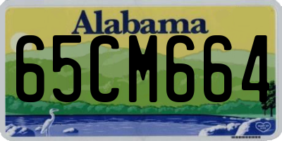 AL license plate 65CM664