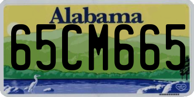 AL license plate 65CM665