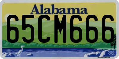 AL license plate 65CM666