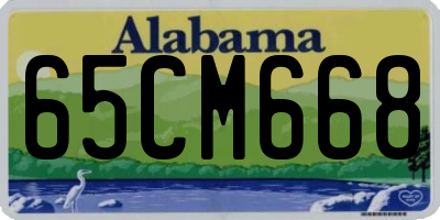 AL license plate 65CM668