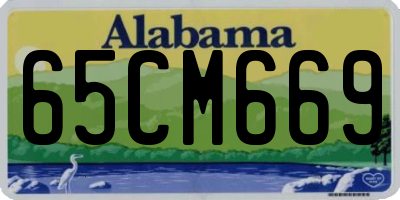 AL license plate 65CM669