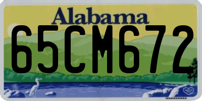 AL license plate 65CM672