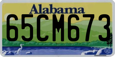 AL license plate 65CM673