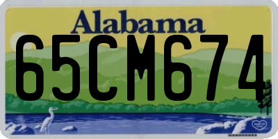 AL license plate 65CM674