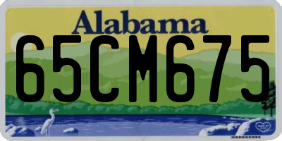 AL license plate 65CM675