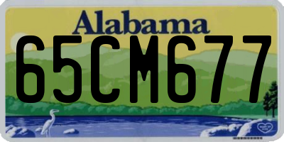 AL license plate 65CM677