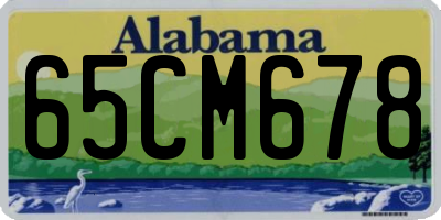 AL license plate 65CM678