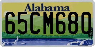 AL license plate 65CM680