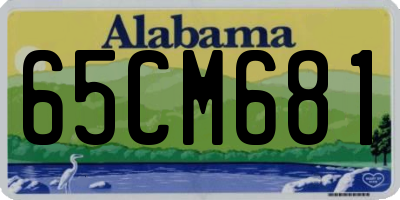 AL license plate 65CM681