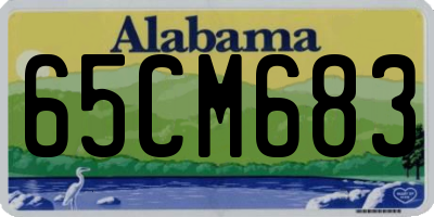 AL license plate 65CM683