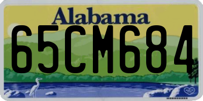 AL license plate 65CM684