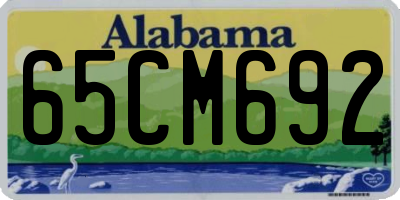 AL license plate 65CM692