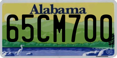 AL license plate 65CM700