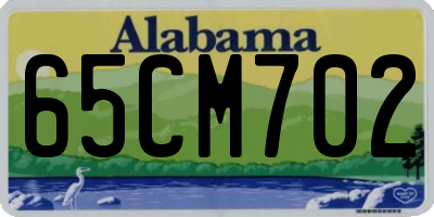 AL license plate 65CM702