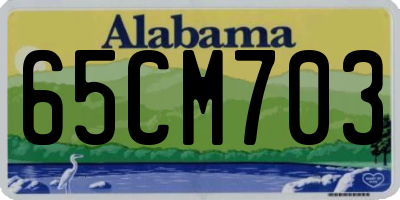 AL license plate 65CM703
