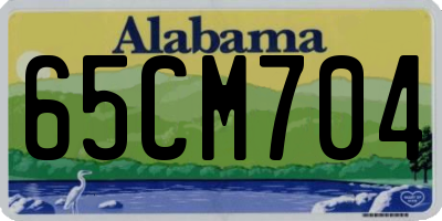 AL license plate 65CM704