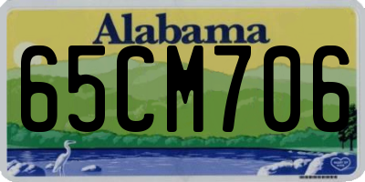 AL license plate 65CM706