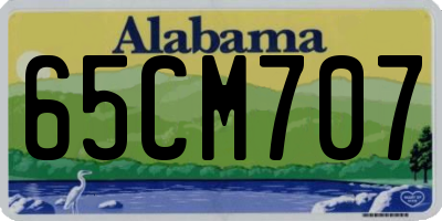 AL license plate 65CM707