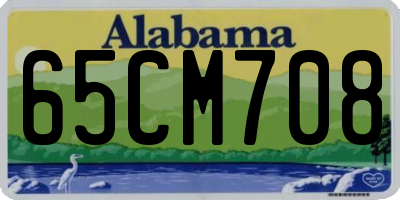 AL license plate 65CM708