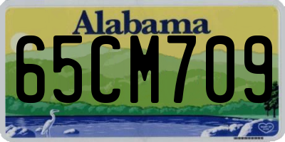 AL license plate 65CM709