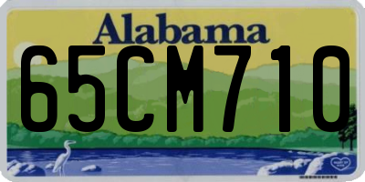 AL license plate 65CM710