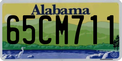 AL license plate 65CM711