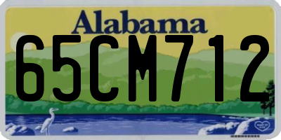 AL license plate 65CM712