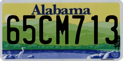 AL license plate 65CM713