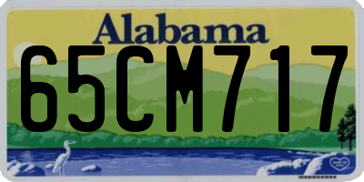 AL license plate 65CM717