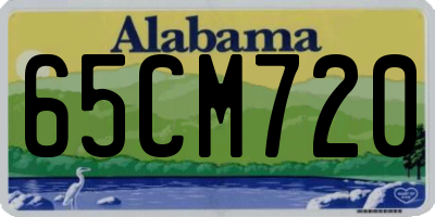 AL license plate 65CM720