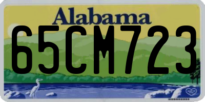 AL license plate 65CM723