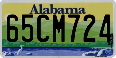 AL license plate 65CM724