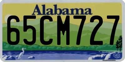 AL license plate 65CM727