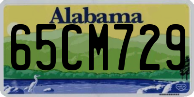 AL license plate 65CM729