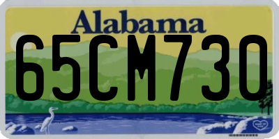 AL license plate 65CM730