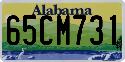 AL license plate 65CM731