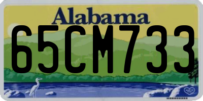 AL license plate 65CM733